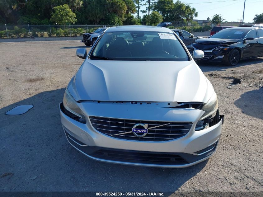 2016 Volvo S60 T5 Drive-E Premier VIN: YV126MFK6G2405246 Lot: 39524250