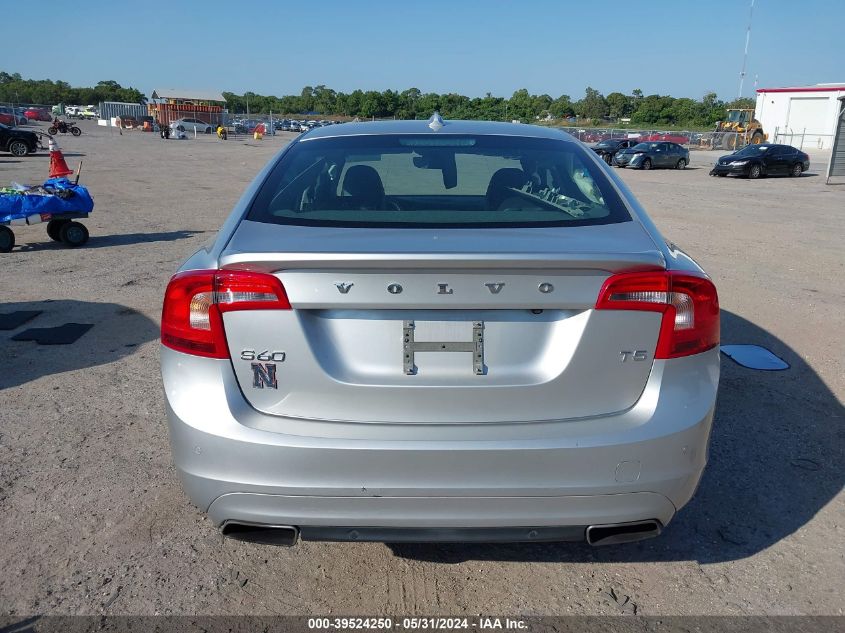 2016 Volvo S60 T5 Drive-E Premier VIN: YV126MFK6G2405246 Lot: 39524250