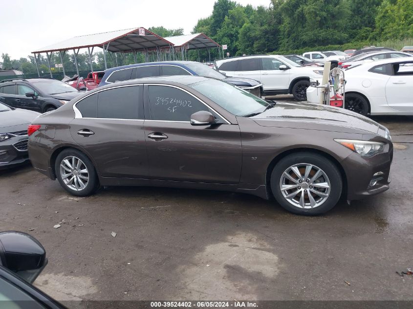 2014 Infiniti Q50 Premium VIN: JN1BV7AR8EM691796 Lot: 39524402