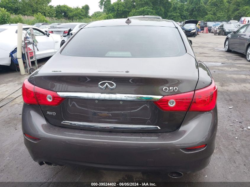 2014 Infiniti Q50 Premium VIN: JN1BV7AR8EM691796 Lot: 39524402