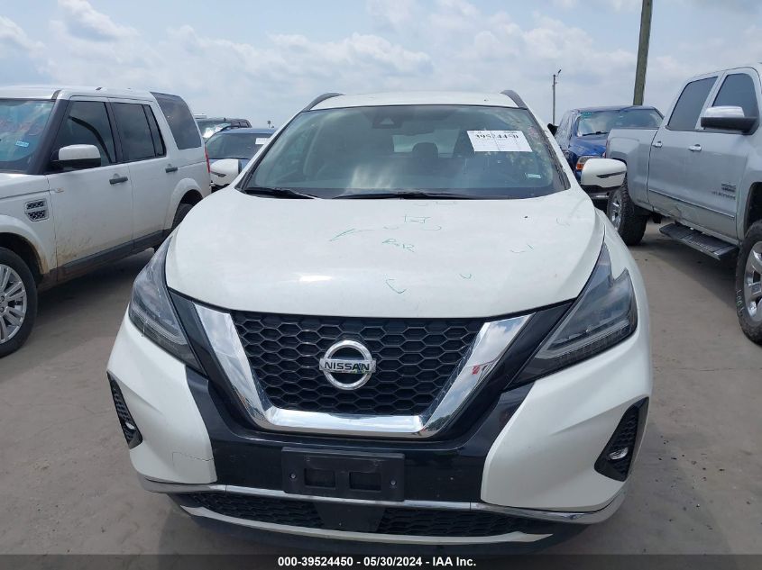 2022 Nissan Murano Sv Intelligent Awd VIN: 5N1AZ2BS9NC124273 Lot: 39524450