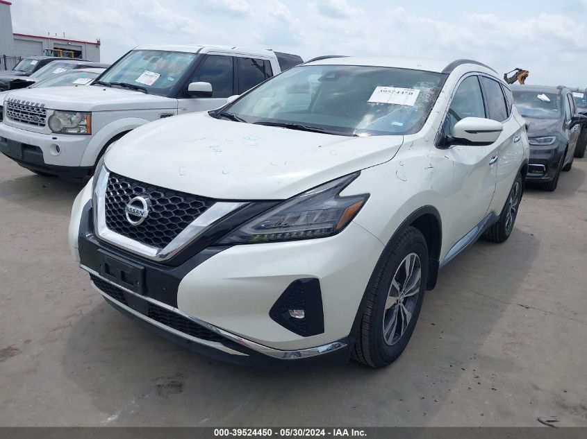 2022 Nissan Murano Sv Intelligent Awd VIN: 5N1AZ2BS9NC124273 Lot: 39524450