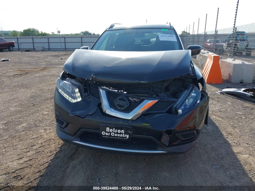 2016 Nissan Rogue Sv VIN: KNMAT2MV2GP727722 Lot: 39524480