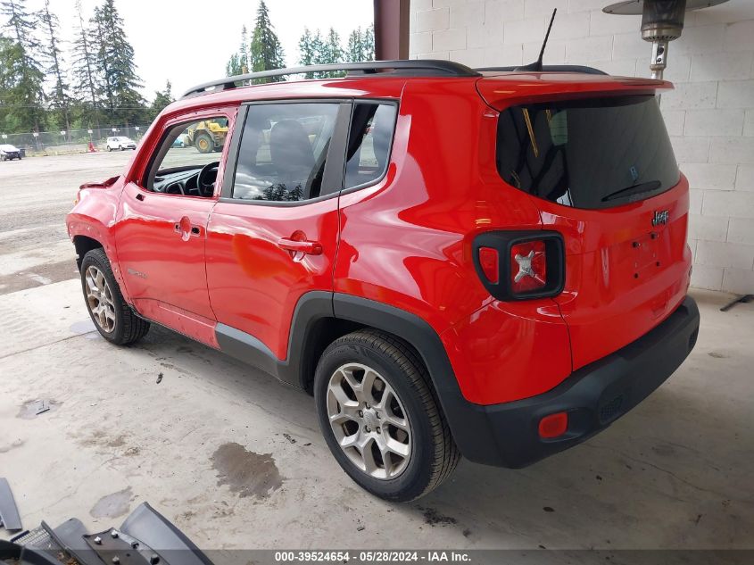 2018 Jeep Renegade Latitude Fwd VIN: ZACCJABB7JPJ13077 Lot: 39524654