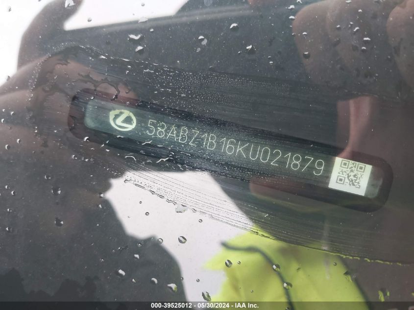 2019 Lexus Es 350 Luxury VIN: 58ABZ1B16KU021879 Lot: 39525012