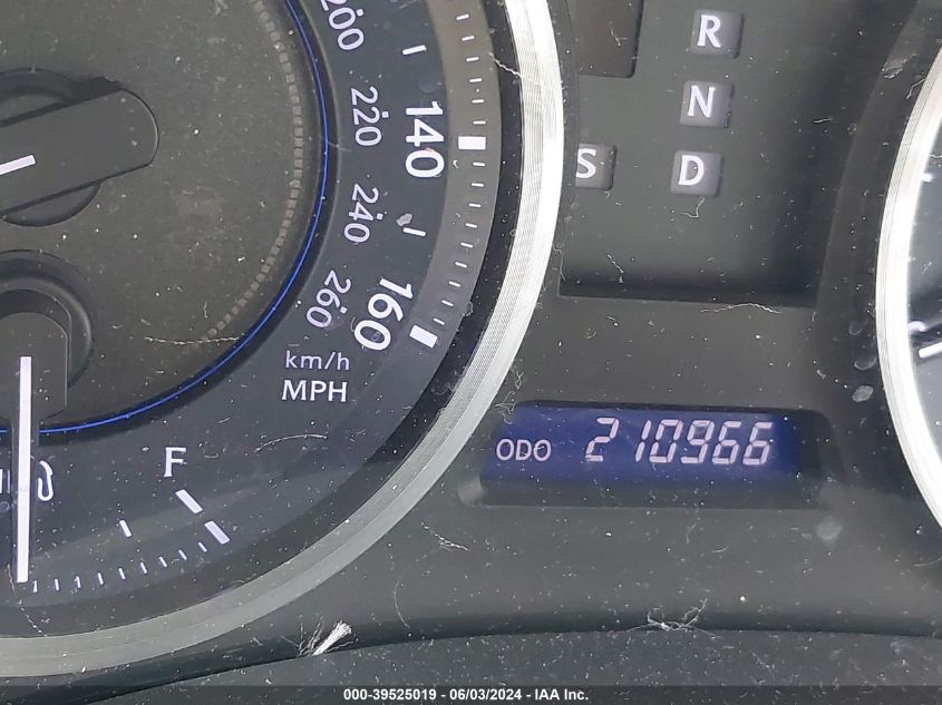 2012 Lexus Is 250 VIN: JTHBF5C24C2102376 Lot: 39525019