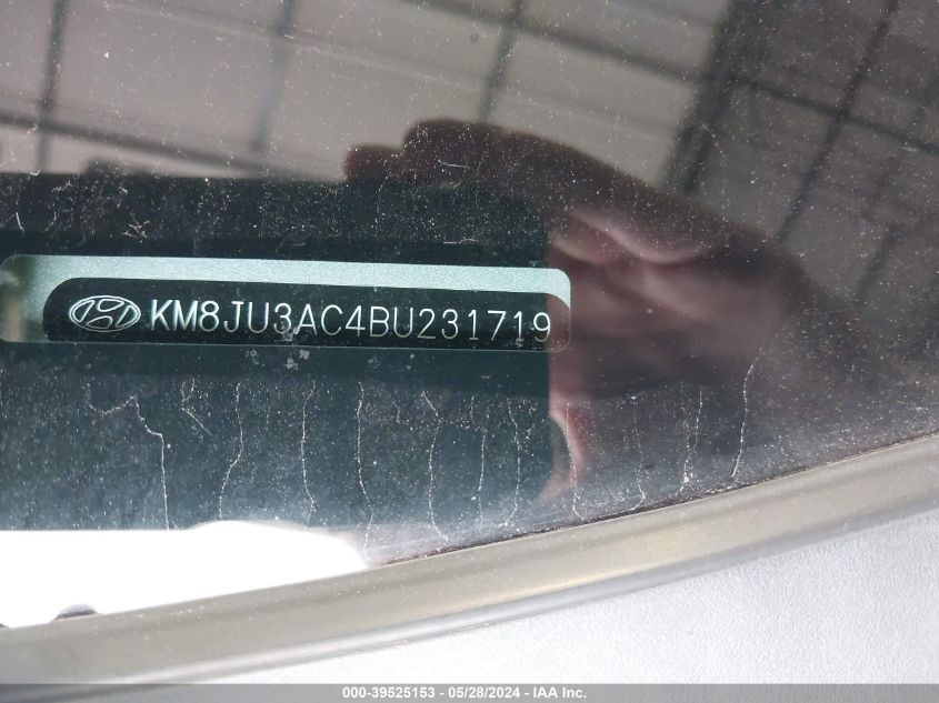 2011 Hyundai Tucson Limited VIN: KM8JU3AC4BU231719 Lot: 39525153