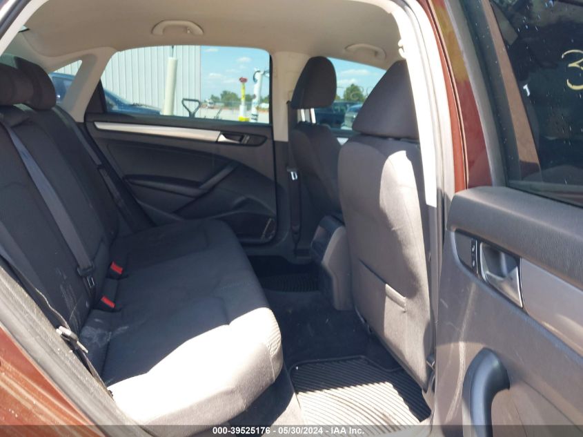 2013 Volkswagen Passat 2.5L S VIN: 1VWAP7A34DC098971 Lot: 39525176