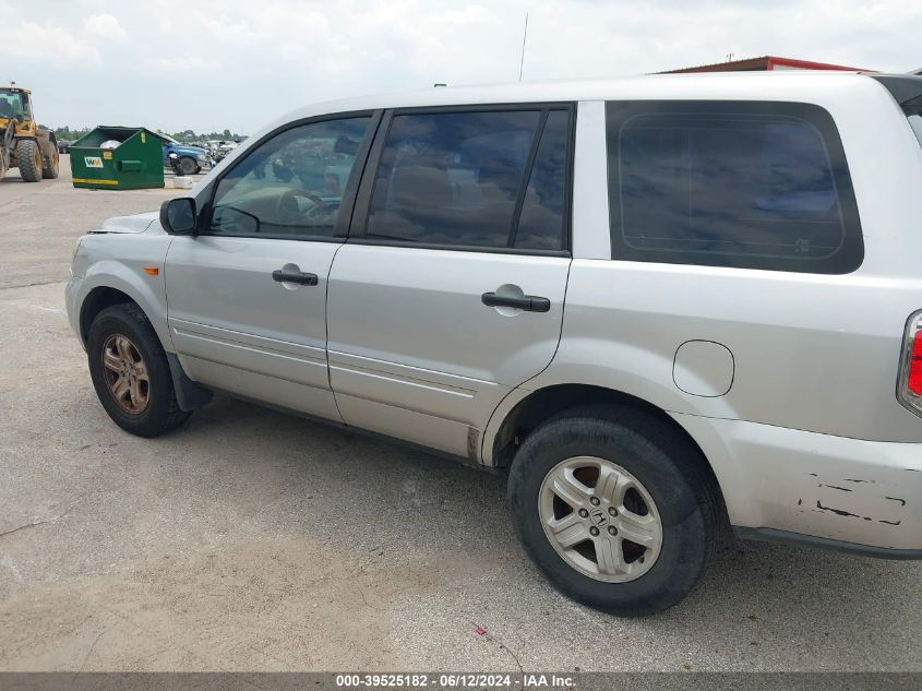 2006 Honda Pilot Lx VIN: 5FNYF28126B020142 Lot: 39525182