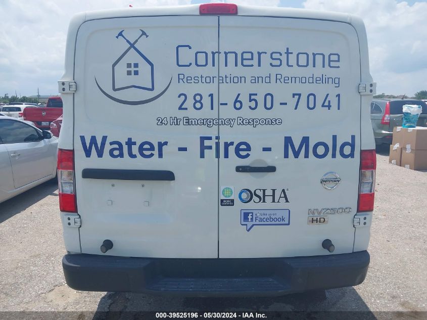 2016 Nissan Nv Cargo Nv2500 Hd S V6 VIN: 1N6BF0KY0GN806411 Lot: 39525196