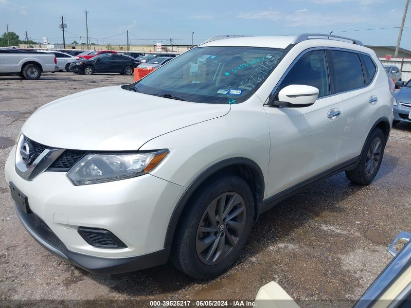 2016 Nissan Rogue Sv VIN: KNMAT2MT5GP644204 Lot: 39525217