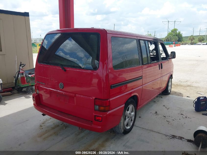 2001 Volkswagen Eurovan Gls VIN: WV2KB470X1H138679 Lot: 39525226