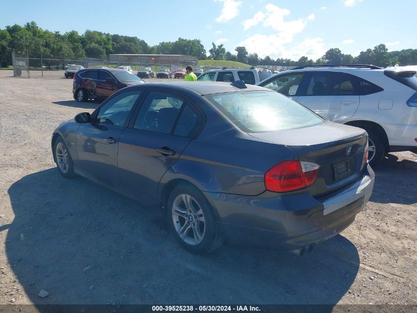 2008 BMW 328Xi VIN: WBAVC73588KP38462 Lot: 39525238