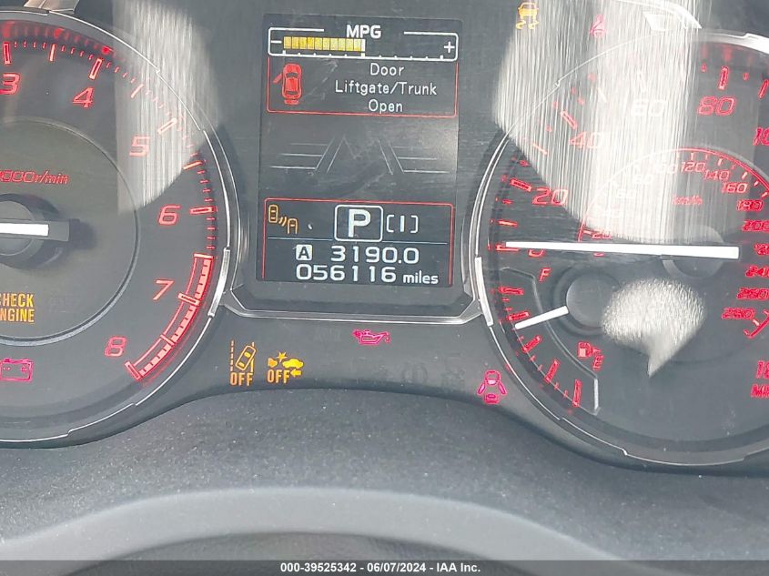 2016 Subaru Wrx Limited VIN: JF1VA1N64G8818418 Lot: 39525342