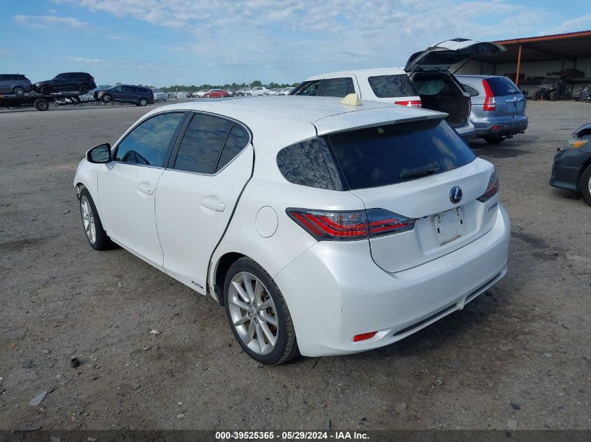 2012 Lexus Ct 200H Premium VIN: JTHKD5BHXC2076989 Lot: 39525365