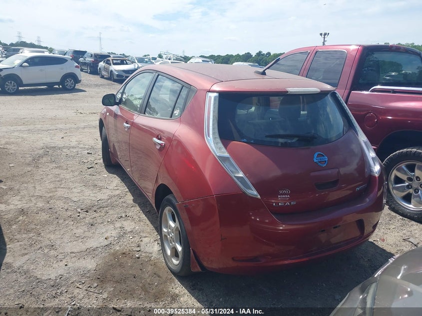 2012 Nissan Leaf Sv VIN: JN1AZ0CPXCT026307 Lot: 39525384