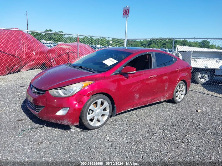 2013 Hyundai Elantra Limited VIN: 5NPDH4AE4DH424480 Lot: 39525588