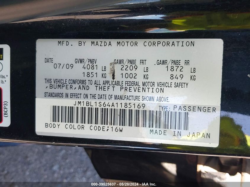 JM1BL1S64A1185169 2010 Mazda Mazda3 S Sport