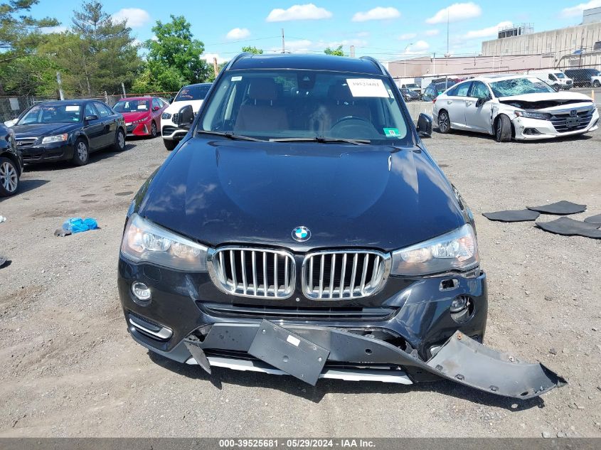 2017 BMW X3 xDrive28I VIN: 5UXWX9C50H0T06109 Lot: 39525681