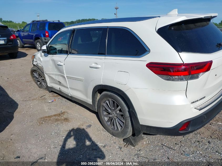 2019 Toyota Highlander Xle VIN: 5TDJZRFH2KS617640 Lot: 39525687