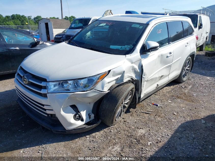 2019 Toyota Highlander Xle VIN: 5TDJZRFH2KS617640 Lot: 39525687