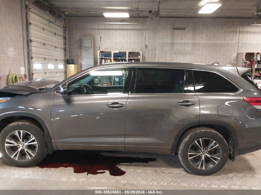 2018 Toyota Highlander Le Plus VIN: 5TDBZRFH2JS854230 Lot: 39525693