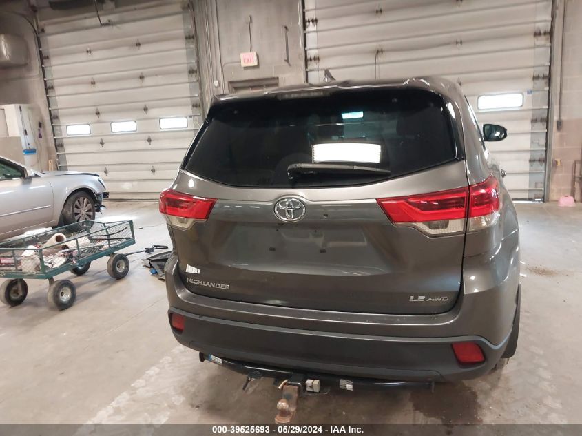 2018 Toyota Highlander Le Plus VIN: 5TDBZRFH2JS854230 Lot: 39525693