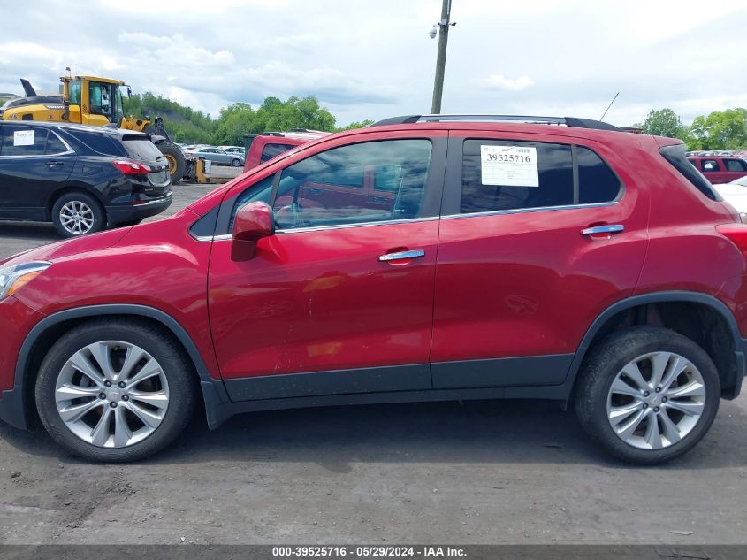 2019 Chevrolet Trax Premier VIN: 3GNCJRSB3KL255834 Lot: 39525716