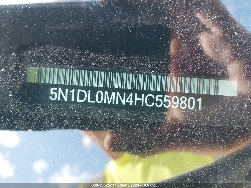 2017 Infiniti Qx60 VIN: 5N1DL0MN4HC559801 Lot: 39525737