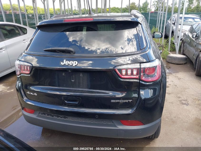 2018 Jeep Compass Sport 4X4 VIN: 3C4NJDAB4JT484303 Lot: 39525785