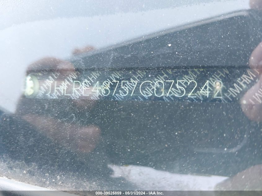 2007 Honda Cr-V Ex-L VIN: JHLRE48757C075242 Lot: 39525859