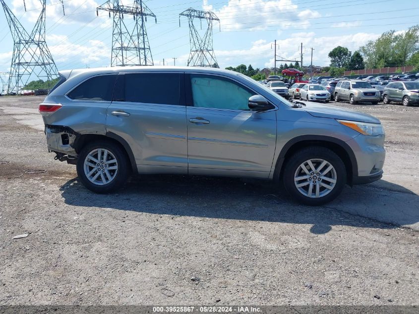 2016 Toyota Highlander Le V6 VIN: 5TDBKRFH9GS271196 Lot: 39525867