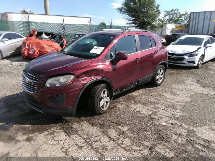 2016 Chevrolet Trax Lt VIN: 3GNCJPSBXGL264140 Lot: 39525921