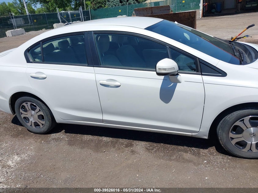 2013 Honda Civic Hybrid VIN: 19XFB4F23DE200033 Lot: 39526016