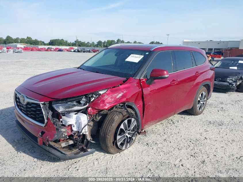 2021 Toyota Highlander Xle VIN: 5TDGZRAH4MS527023 Lot: 39526025