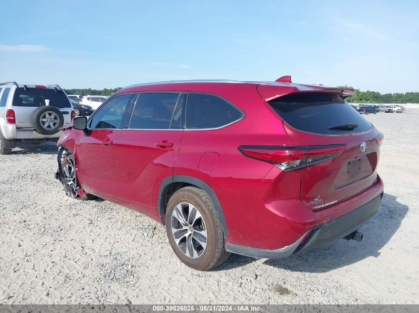 2021 Toyota Highlander Xle VIN: 5TDGZRAH4MS527023 Lot: 39526025