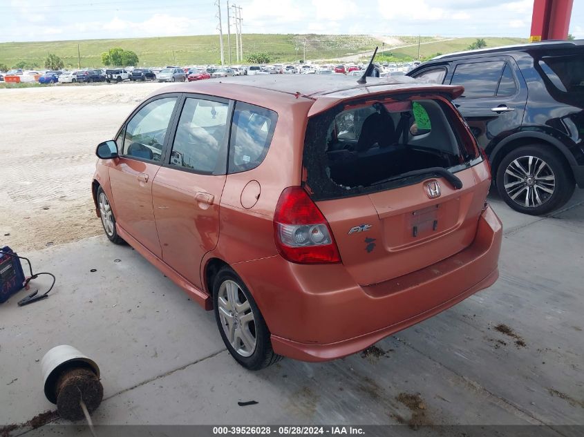 2008 Honda Fit Sport VIN: JHMGD38658S023222 Lot: 39526028