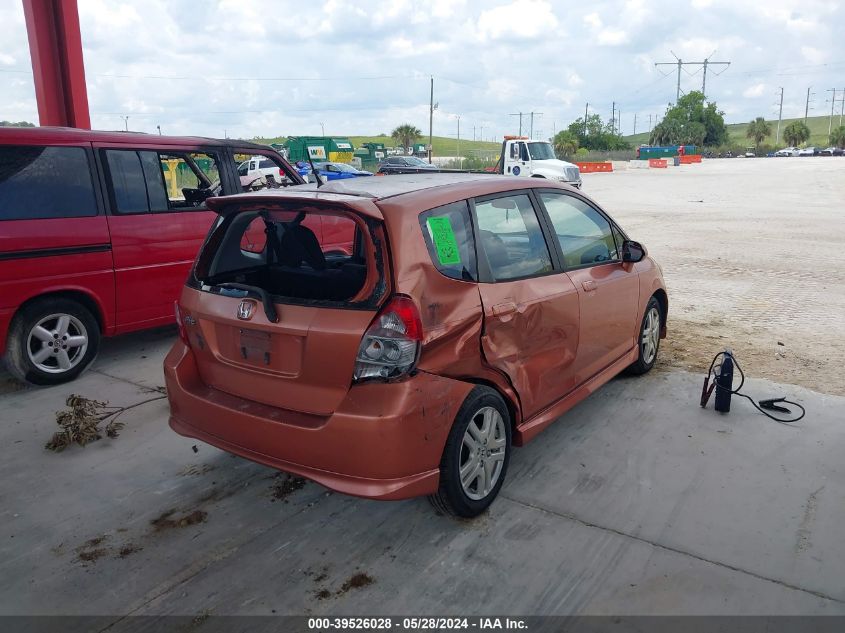 2008 Honda Fit Sport VIN: JHMGD38658S023222 Lot: 39526028