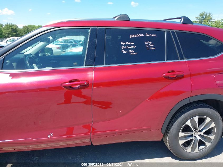 2020 Toyota Highlander Xle VIN: 5TDGZRBH7LS037530 Lot: 39526092