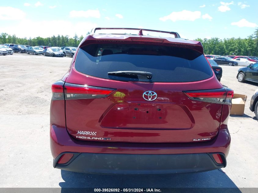 2020 Toyota Highlander Xle VIN: 5TDGZRBH7LS037530 Lot: 39526092