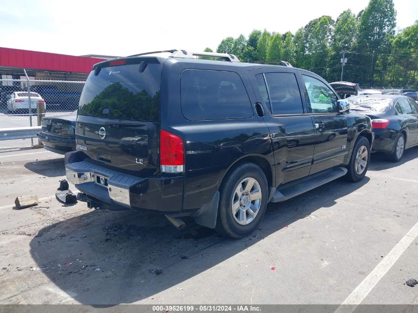 2006 Nissan Armada Le VIN: 5N1AA08A66N743252 Lot: 39526199