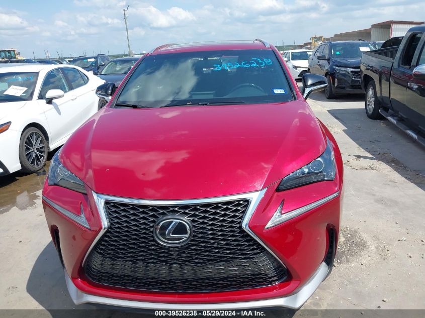 2015 Lexus Nx 200T F Sport VIN: JTJYARBZ1F2006254 Lot: 39526238