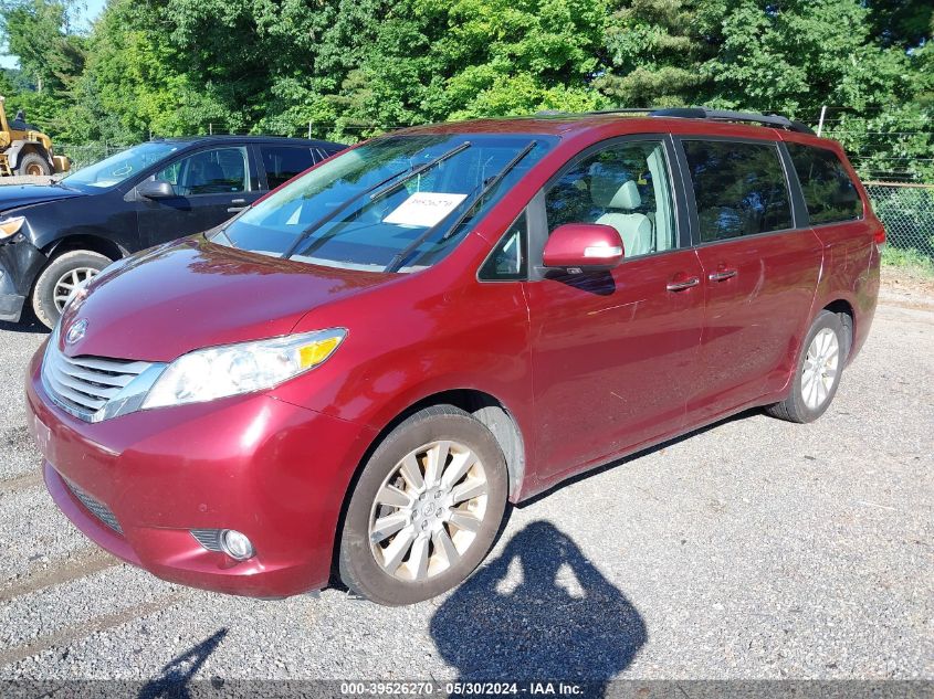 2013 Toyota Sienna Limited 7 Passenger VIN: 5TDDK3DC5DS050784 Lot: 39526270