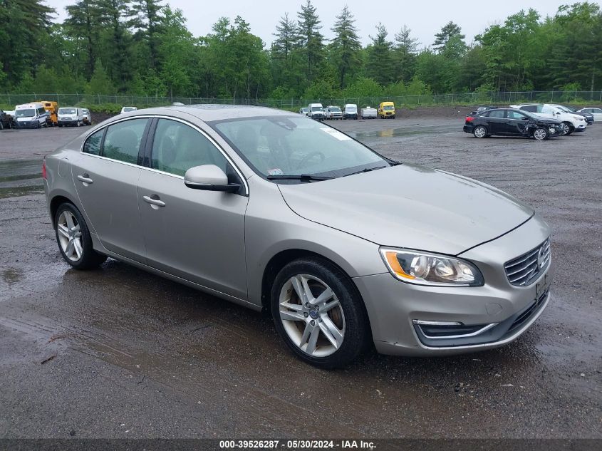 2014 Volvo S60 T5/T5 Platinum/T5 Premier/T5 Premier Plus VIN: YV1612FSXE1298404 Lot: 39526287