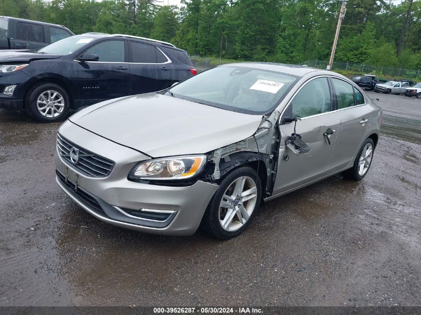 2014 Volvo S60 T5/T5 Platinum/T5 Premier/T5 Premier Plus VIN: YV1612FSXE1298404 Lot: 39526287