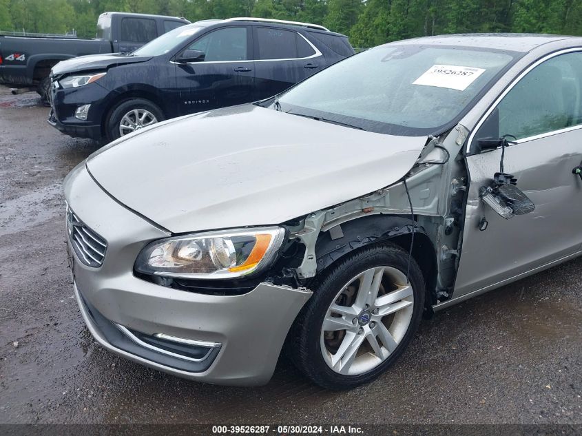 2014 Volvo S60 T5/T5 Platinum/T5 Premier/T5 Premier Plus VIN: YV1612FSXE1298404 Lot: 39526287