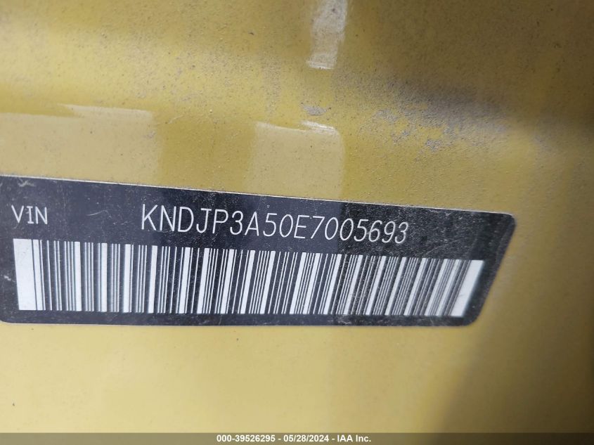 2014 Kia Soul + VIN: KNDJP3A50E7005693 Lot: 39526295