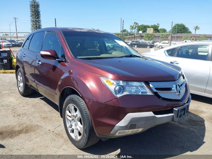 2009 Acura Mdx VIN: 2HNYD28229H513133 Lot: 39526302