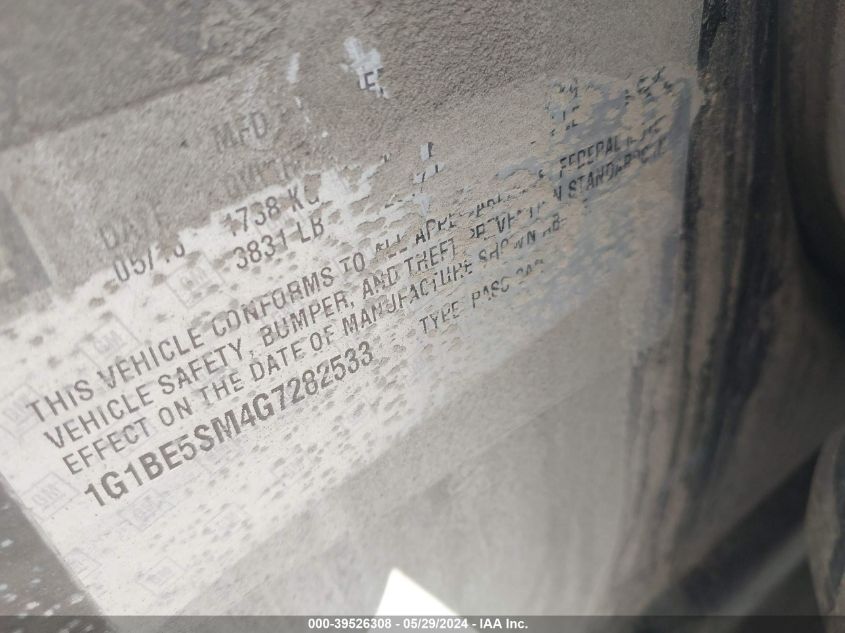 2016 Chevrolet Cruze Lt Auto VIN: 1G1BE5SM4G7282533 Lot: 39526308