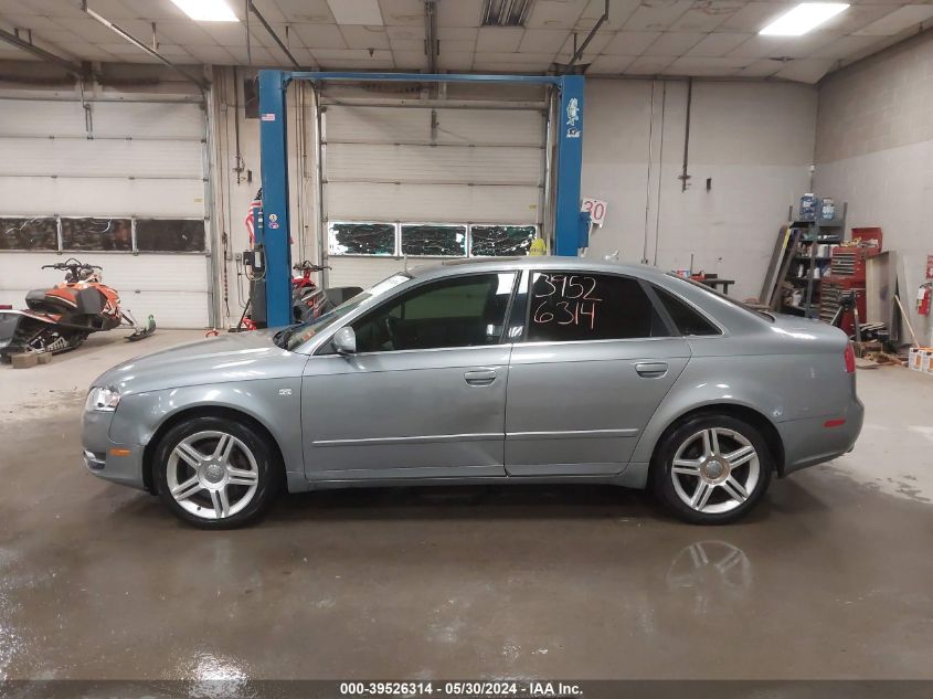 2007 Audi A4 2.0T VIN: WAUDF78E07A098974 Lot: 39526314